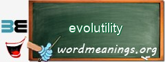 WordMeaning blackboard for evolutility